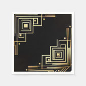 Oudejaarsavond Art Deco Patroon servetten (Voorkant)