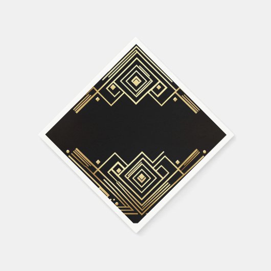 Oudejaarsavond Art Deco Patroon servetten (Hoek)