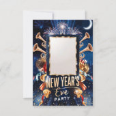 Oudejaarsavond Blank Invitation Kaart (Voorkant)