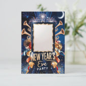 Oudejaarsavond Blank Invitation Kaart (Staand voorkant)