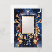 Oudejaarsavond Blank Invitation Kaart (Voorkant / Achterkant)