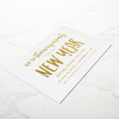 Oudejaarsavond Borrel Folie Uitnodiging (Gedraaid)