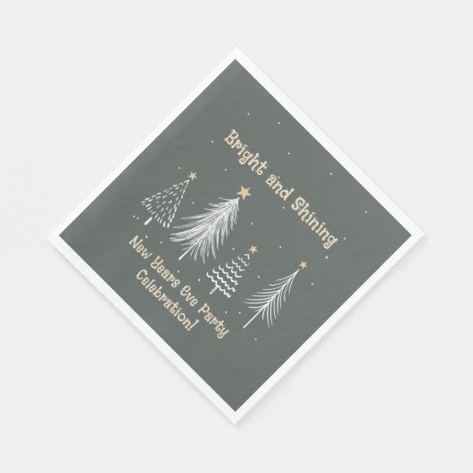 Oudejaarsavond Bright and Shining Holiday Party Servet (Hoek)