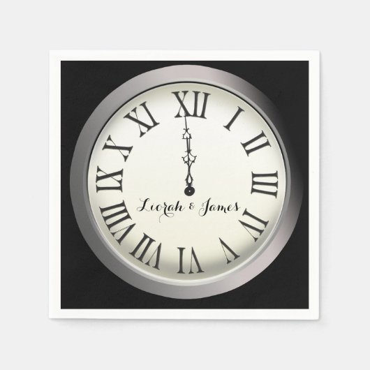 Oudejaarsavond bruiloft servetten (Voorkant)