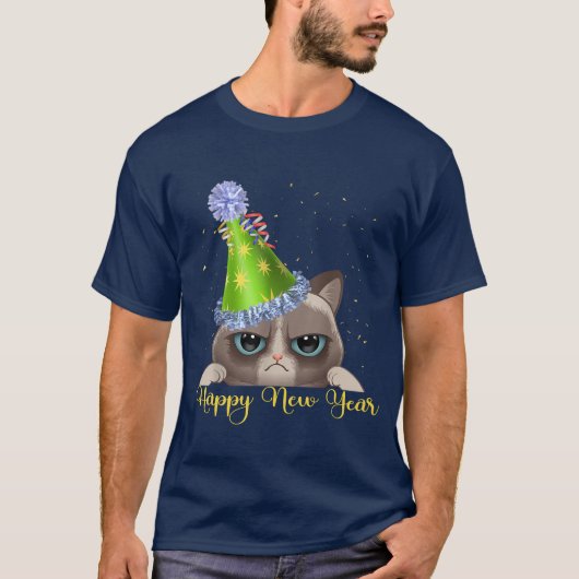 Oudejaarsavond Cat T-shirt (Voorkant)