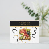 Oudejaarsavond Charcuterie Party Briefkaart (Staand voorkant)