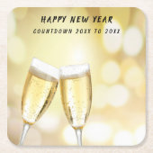 Oudejaarsavond & Dag Toast Feest Kartonnen Onderzetters (Voorkant)