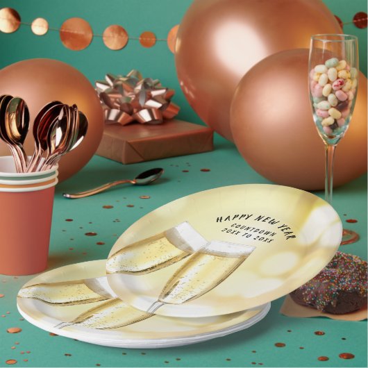 Oudejaarsavond & Dag Toast Feest Papieren Bordje (Multi)