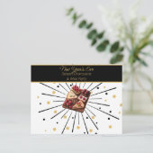 Oudejaarsavond Dessert Charcuterie & Wijnfeest Briefkaart (Staand voorkant)