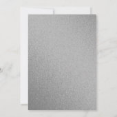 Oudejaarsavond feest 2024 zilveren glitter zwart kaart (Achterkant)