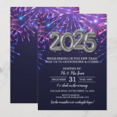 Oudejaarsavond Feest Black Gold Kaart (Voorkant / Achterkant)