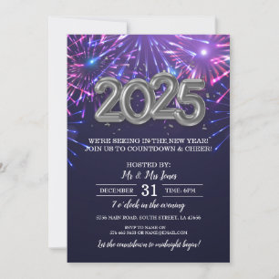 Oudejaarsavond Feest Black Gold Kaart