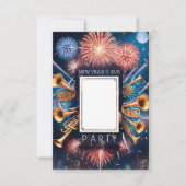 Oudejaarsavond feest blanco uitnodiging Kaart (Voorkant)