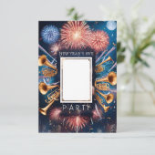 Oudejaarsavond feest blanco uitnodiging Kaart (Staand voorkant)