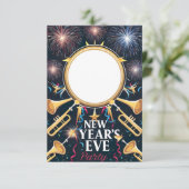 Oudejaarsavond feest blanco uitnodiging Kaart (Staand voorkant)