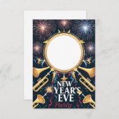 Oudejaarsavond feest blanco uitnodiging Kaart (Voorkant / Achterkant)