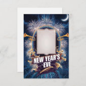 Oudejaarsavond feest blanco uitnodiging Kaart (Voorkant / Achterkant)