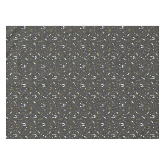 Oudejaarsavond feest Champagne en vuurwerk Tafelkleed (Voorkant (Horizontaal))