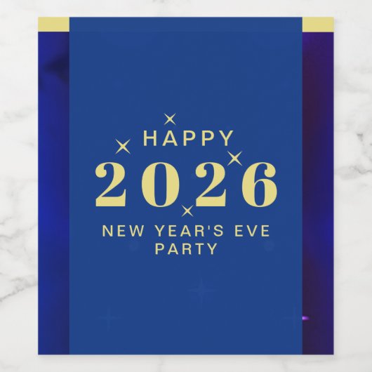 Oudejaarsavond Feest Eten en Drinken Label Set Wijn Etiket (Enkel label)
