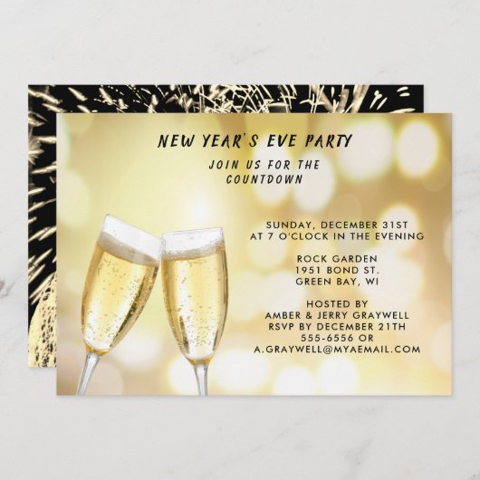 Oudejaarsavond Feest Feest & Vuurwerk, ZRP Kaart (Voorkant / Achterkant)