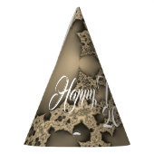 Oudejaarsavond feest - gouden fractal feesthoedjes (Links)