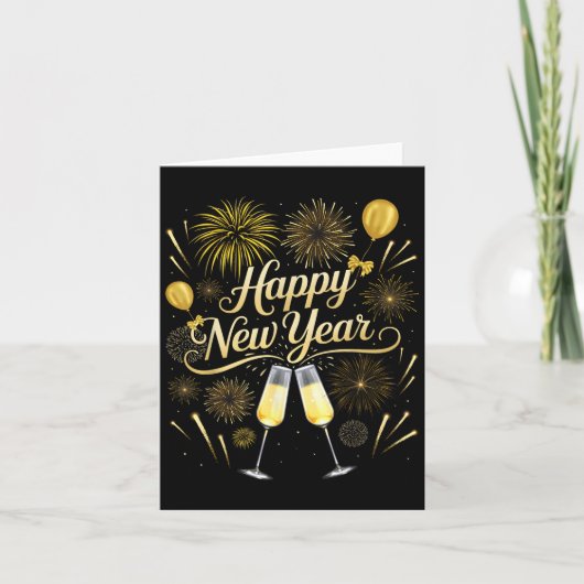 Oudejaarsavond Feest Nye Matching Familie Happy Ne Kaart (Voorkant)