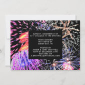 Oudejaarsavond feest vuurwerk aftellen kaart (Achterkant)