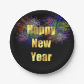 Oudejaarsavond Feest Vuurwerk Papieren Bordje (Voorkant)