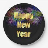 Oudejaarsavond Feest Vuurwerk Papieren Bordje (Voorkant)