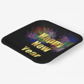 Oudejaarsavond Feest Vuurwerk Papieren Bordje (Gebogen)