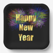 Oudejaarsavond Feest Vuurwerk Papieren Bordje (Voorkant)