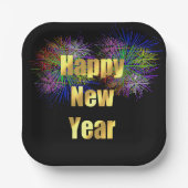 Oudejaarsavond Feest Vuurwerk Papieren Bordje (Voorkant)