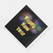 Oudejaarsavond Feest Vuurwerk Servet (Hoek)