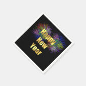 Oudejaarsavond Feest Vuurwerk Servet (Hoek)