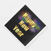 Oudejaarsavond Feest Vuurwerk Servet (Hoek)