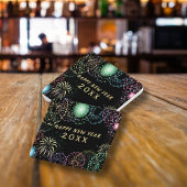 Oudejaarsavond feest vuurwerk viering kartonnen onderzetters