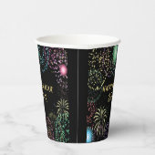 Oudejaarsavond feest vuurwerk viering papieren bekers (Rechts)