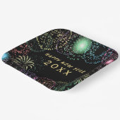 Oudejaarsavond feest vuurwerk viering papieren bordje (Gebogen)