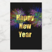 Oudejaarsavond Feest Vuurwerk Wijn Etiket (Enkel label)