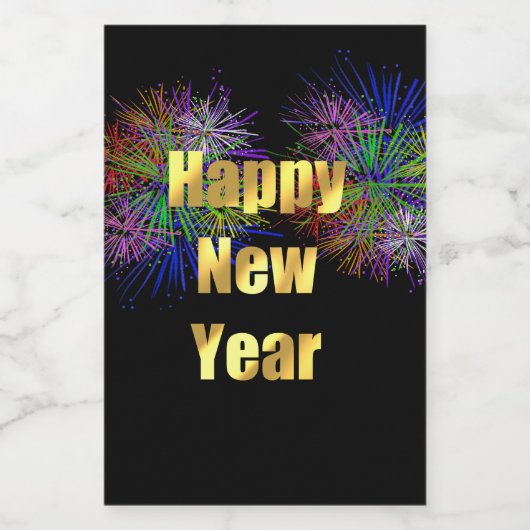 Oudejaarsavond Feest Vuurwerk Wijn Etiket (Enkel label)