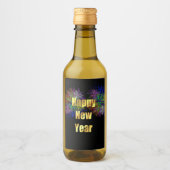 Oudejaarsavond Feest Vuurwerk Wijn Etiket (Voorkant)