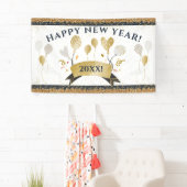 Oudejaarsavond feestbanner met gouden ballonnen spandoek (Insitu)