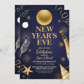 Oudejaarsavond Gold 2024 Feestviering Kaart (Voorkant / Achterkant)