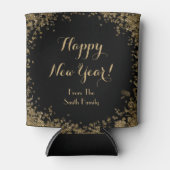 Oudejaarsavond Gold en Black Party Favoriet Blikjeskoeler (Voorkant)