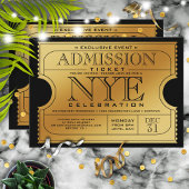 Oudejaarsavond Golden Ticket Party Kaart