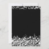 Oudejaarsavond Goud Zilver Shimmer Lights Bow Kaart (Achterkant)