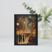 Oudejaarsavond in Parijs Briefkaart (Staand voorkant)