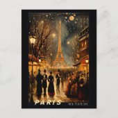 Oudejaarsavond in Parijs Briefkaart (Voorkant)