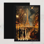 Oudejaarsavond in Parijs Feestdagenkaart (Voorkant / Achterkant)