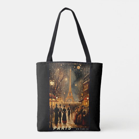 Oudejaarsavond in Parijs Tote Bag (Achterkant)